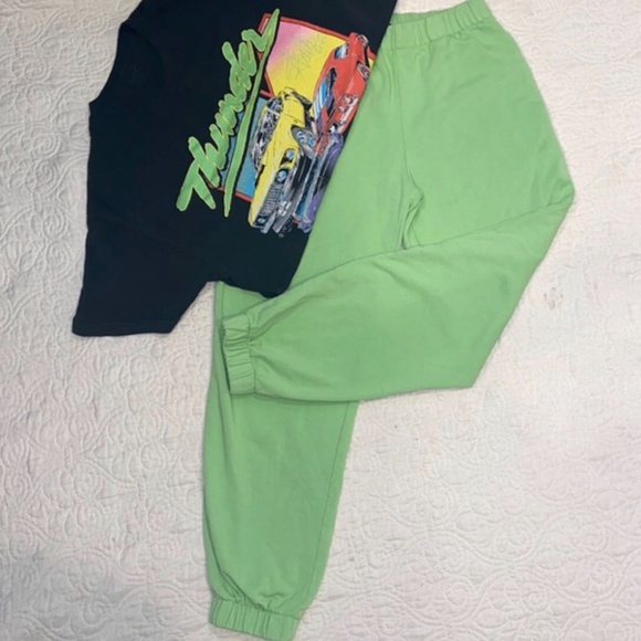 Brandy Melville Pants - Lime green brandy joggers